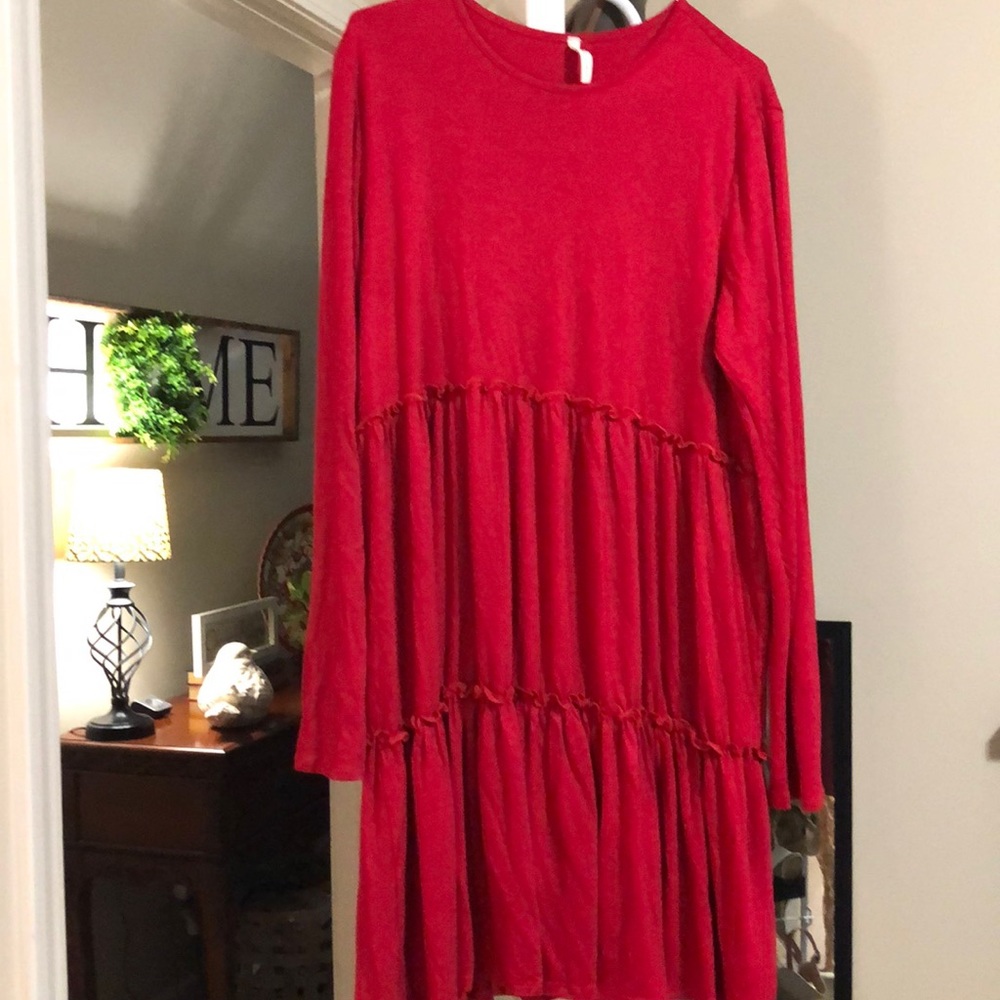 Ruffle hem dress